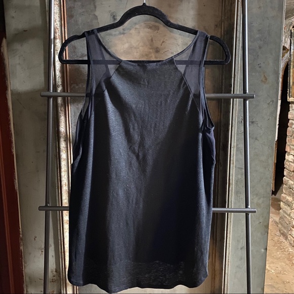Sandro Black Linen Silk Tank Top Shirt - Picture 5 of 15